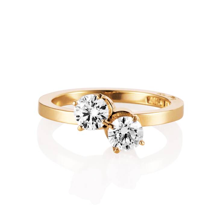 Twin Star Ring Gold in the group Rings / Engagement & Wedding Rings at SCANDINAVIAN JEWELRY DESIGN (13-101-02054)