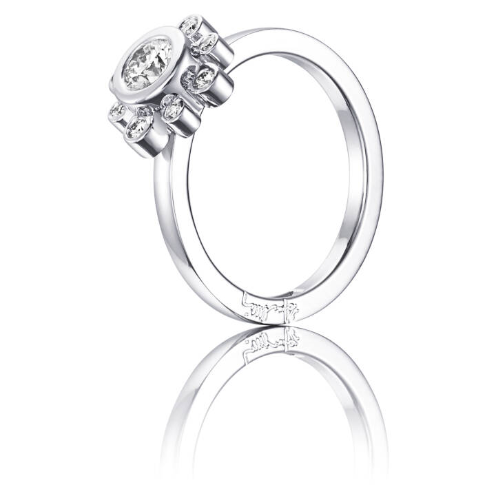 Sweet Hearts Crown 0.30 ct Diamonds Ring White gold in the group Rings / White gold rings at SCANDINAVIAN JEWELRY DESIGN (13-102-01161)