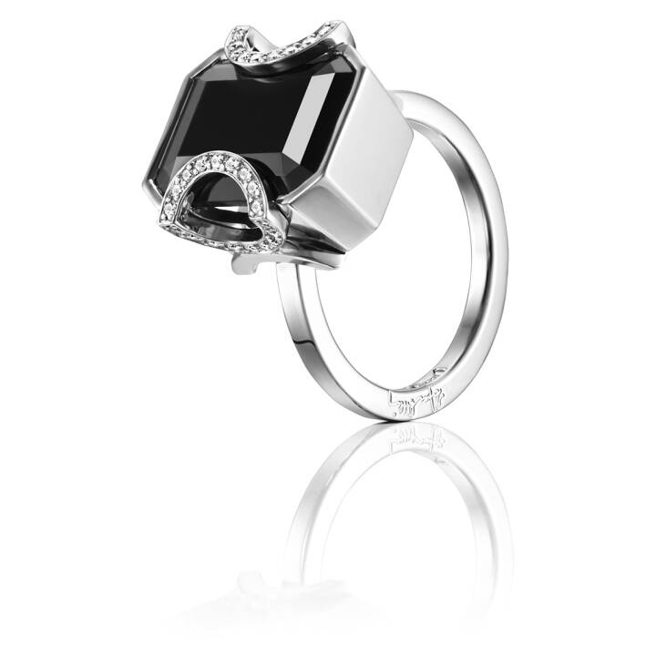 Little Magic Star - Onyx Ring White gold in the group Rings / White gold rings at SCANDINAVIAN JEWELRY DESIGN (13-102-01242)