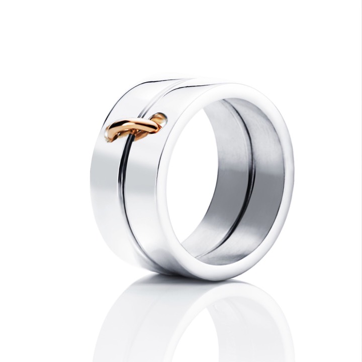 Divorced With Children Ring Silver in the group Rings / White gold rings at SCANDINAVIAN JEWELRY DESIGN (13-106-00699)