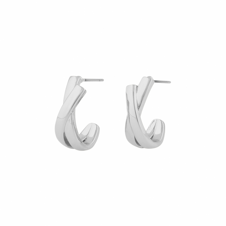 Pillow twisted ear Silver in the group Earrings / Silver Earrings at SCANDINAVIAN JEWELRY DESIGN (1308-6600-256)