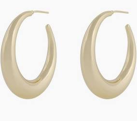 Bella big ring earrings gold in the group Earrings / Gold Earrings at SCANDINAVIAN JEWELRY DESIGN (1309-6300-257)