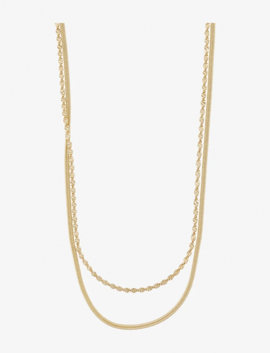 Serena double neck 45 Gold in the group Necklaces / Gold Necklaces at SCANDINAVIAN JEWELRY DESIGN (1312-0645-257)