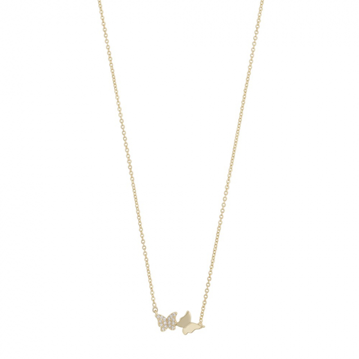 Vega neck 42 Gold clear in the group Necklaces / Gold Necklaces at SCANDINAVIAN JEWELRY DESIGN (1313-0442-251)