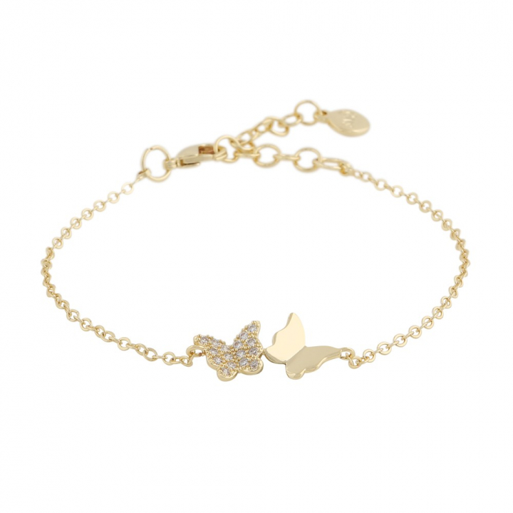 Vega chain brace Gold clear in the group Bracelets / Gold Bracelets at SCANDINAVIAN JEWELRY DESIGN (1313-3100-251)