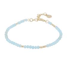 Harper neck 45 Gold light blue in the group Necklaces / Gold Necklaces at SCANDINAVIAN JEWELRY DESIGN (1314-0145-378)