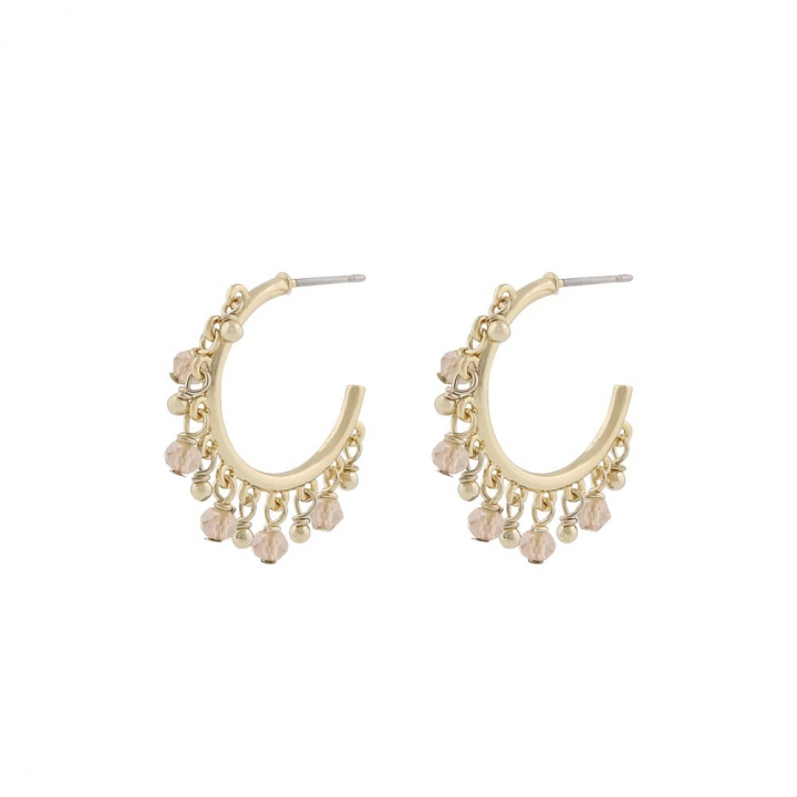 Harper charm ring ear Gold champagne in the group Earrings / Gold Earrings at SCANDINAVIAN JEWELRY DESIGN (1314-6200-370)