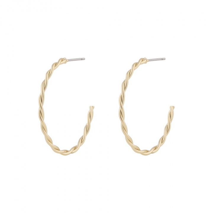 Harper big oval ear Gold in the group Earrings / Gold Earrings at SCANDINAVIAN JEWELRY DESIGN (1314-6500-257)