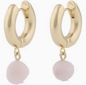 Sanna ear Gold light pink in the group Earrings / Gold Earrings at SCANDINAVIAN JEWELRY DESIGN (1318-6600-379)