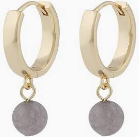 Lara small ring pendan ear gold in the group Earrings / Gold Earrings at SCANDINAVIAN JEWELRY DESIGN (1324-6400-369)