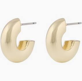 Addison small oval in the group Earrings / Gold Earrings at SCANDINAVIAN JEWELRY DESIGN (1326-6700-257)