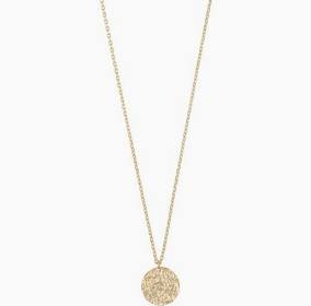 Lauren coin pendant Necklace Gold in the group Necklaces / Gold Necklaces at SCANDINAVIAN JEWELRY DESIGN (1330-0845-257)