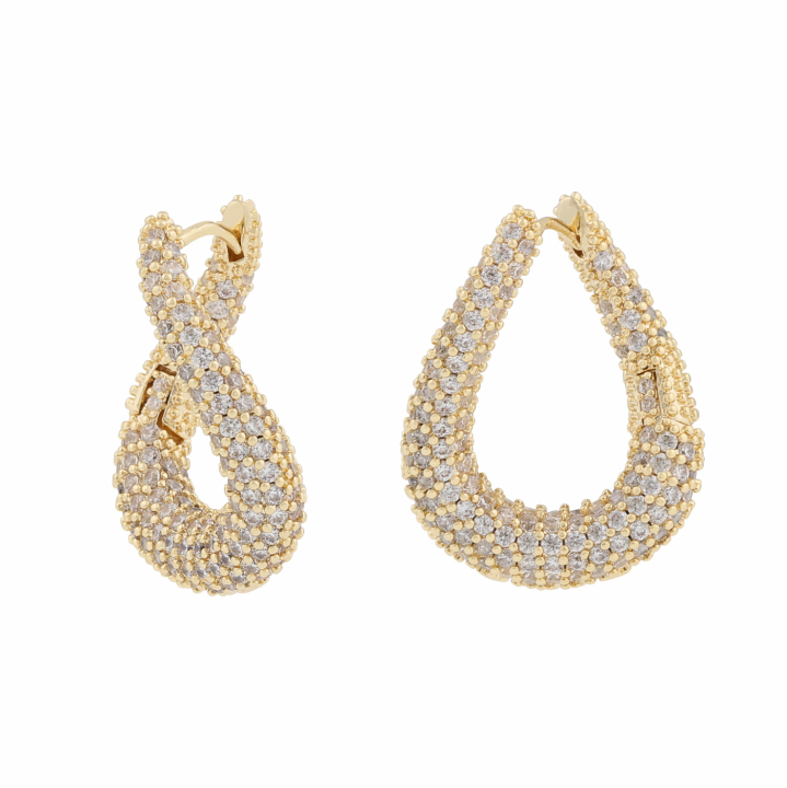 Naomi irregular ring ear in the group Earrings / Gold Earrings at SCANDINAVIAN JEWELRY DESIGN (1334-6900-251)