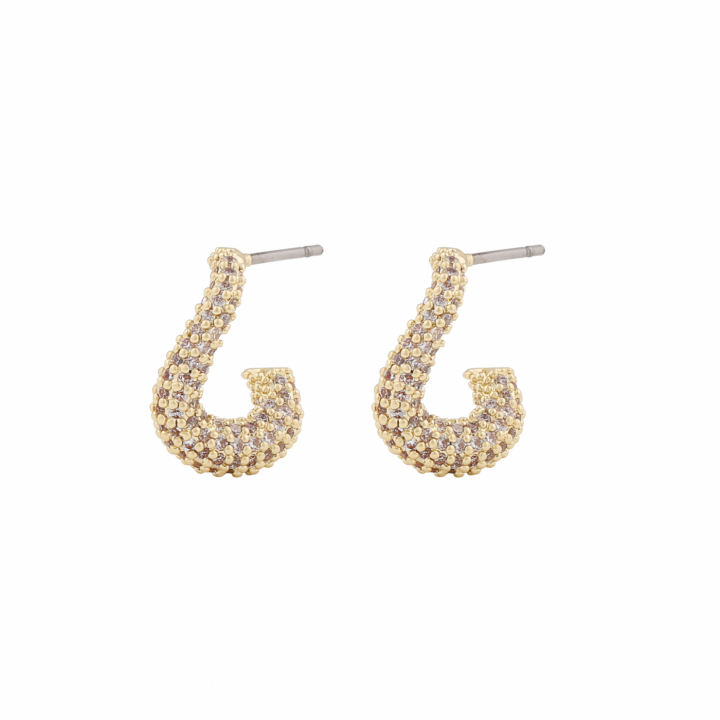 Naomi small irregular oval ear in the group Earrings / Gold Earrings at SCANDINAVIAN JEWELRY DESIGN (1334-7000-251)