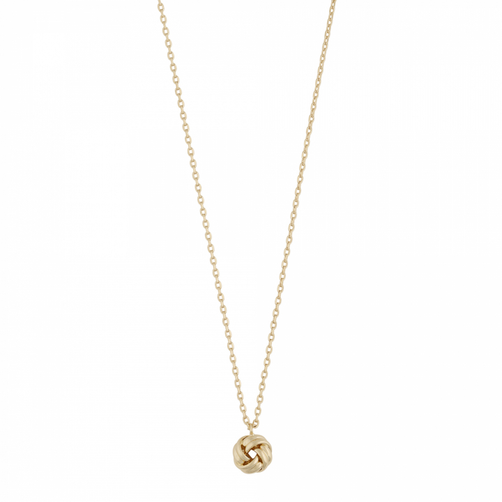 Soap knot pendant neck 45 in the group Necklaces / Gold Necklaces at SCANDINAVIAN JEWELRY DESIGN (1339-0145-257)