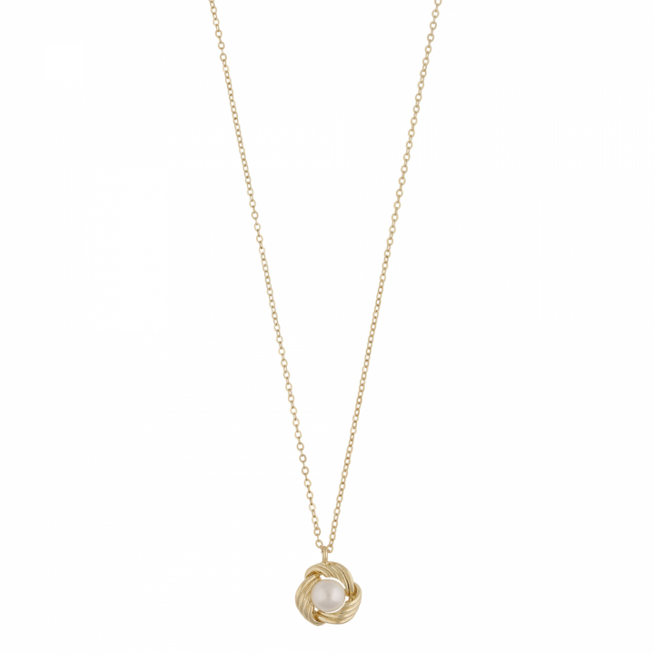 Soap pearl knot pendant neck 45 in the group Necklaces / Gold Necklaces at SCANDINAVIAN JEWELRY DESIGN (1339-0345-362-45)