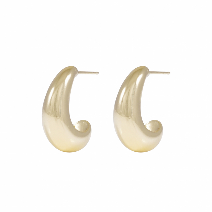 Honey drop oval Earring Gold in the group Earrings / Gold Earrings at SCANDINAVIAN JEWELRY DESIGN (1354-7000-257)