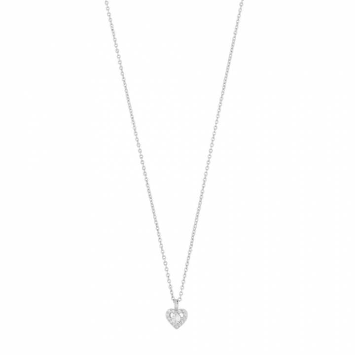 Nisi heart pendant Necklace Silver in the group Necklaces / Silver Necklaces at SCANDINAVIAN JEWELRY DESIGN (1356-0142-012-42)