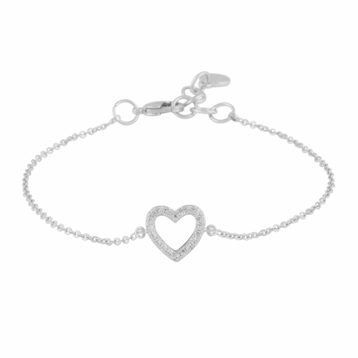 Nisi heart Bracelet Silver in the group Bracelets / Silver Bracelets at SCANDINAVIAN JEWELRY DESIGN (1356-3100-012)