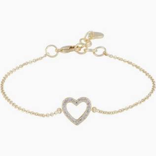 Nisi heart Bracelet Gold in the group Bracelets / Gold Bracelets at SCANDINAVIAN JEWELRY DESIGN (1356-3100-251)