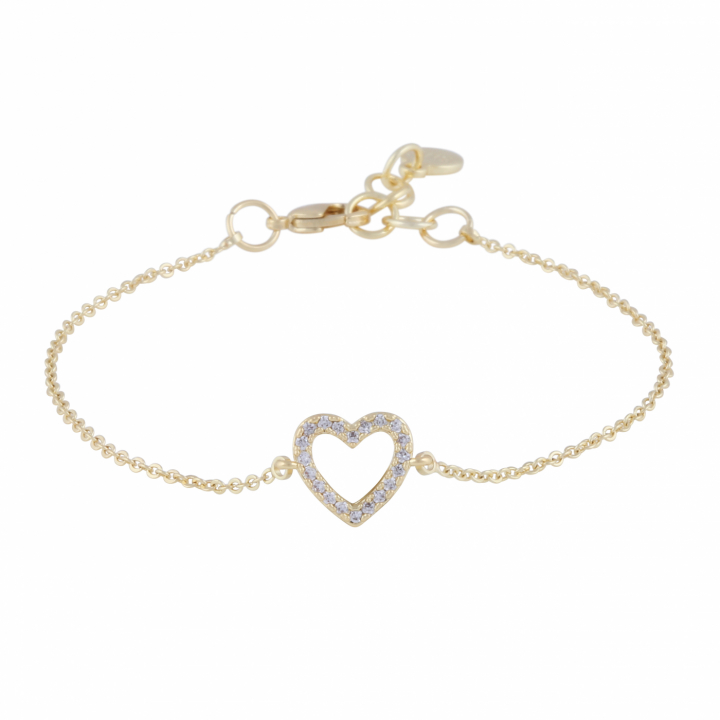 Nisi heart Bracelet Gold in the group Bracelets / Gold Bracelets at SCANDINAVIAN JEWELRY DESIGN (1356-3100-251)