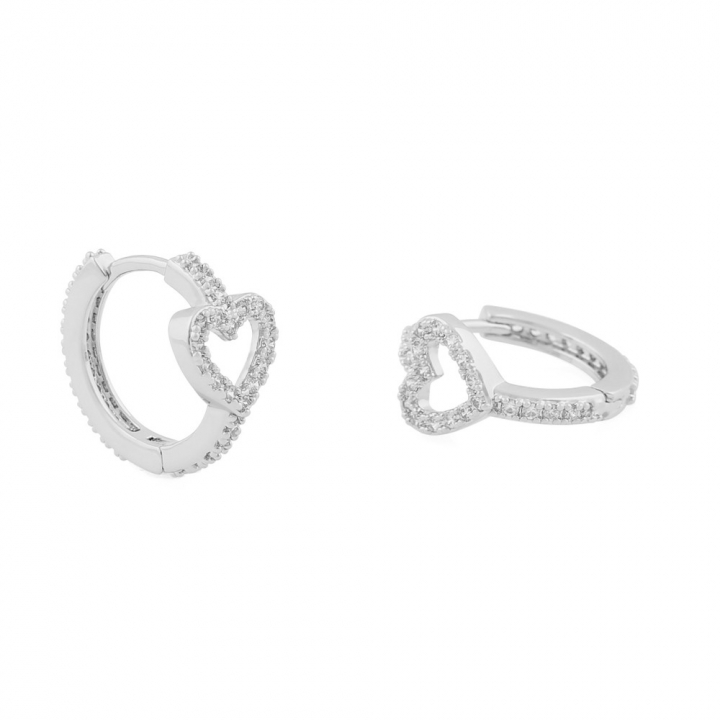 Nisi heart ring Earrings Silver in the group Earrings / Silver Earrings at SCANDINAVIAN JEWELRY DESIGN (1356-6400-012)