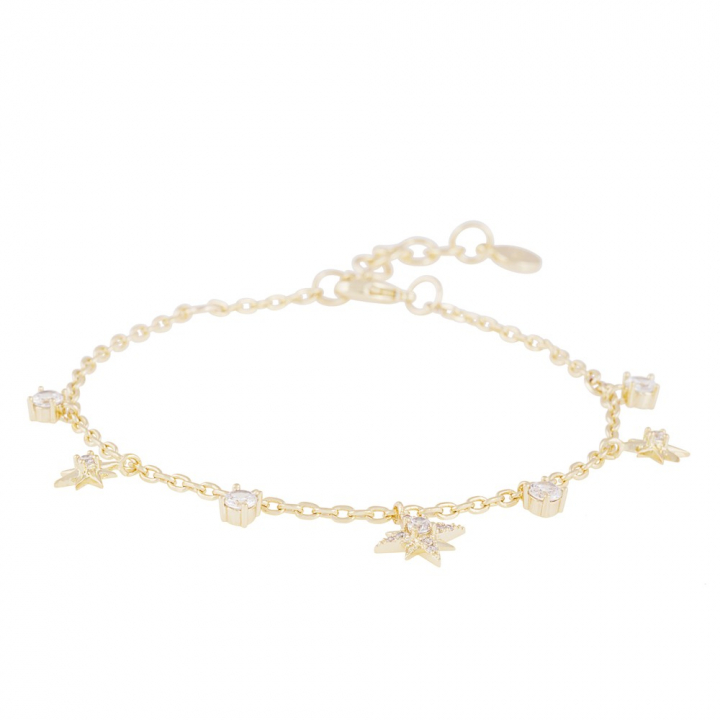 Stellaris charm brace gold in the group Bracelets / Gold Bracelets at SCANDINAVIAN JEWELRY DESIGN (1357-3100-251)