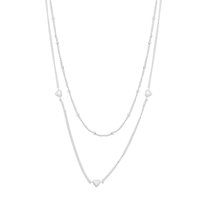 Lovely double chain neck 40 plain silver - 40 cm in the group Necklaces / Silver Necklaces at SCANDINAVIAN JEWELRY DESIGN (1363-0140-256-40)