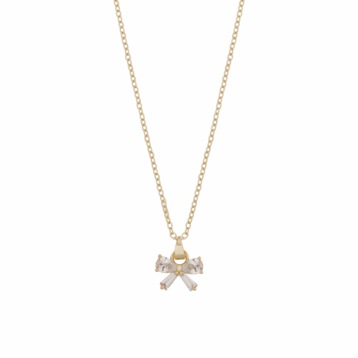 Eira bow pendant Necklace 45 in the group Necklaces / Gold Necklaces at SCANDINAVIAN JEWELRY DESIGN (1368-0345-251)