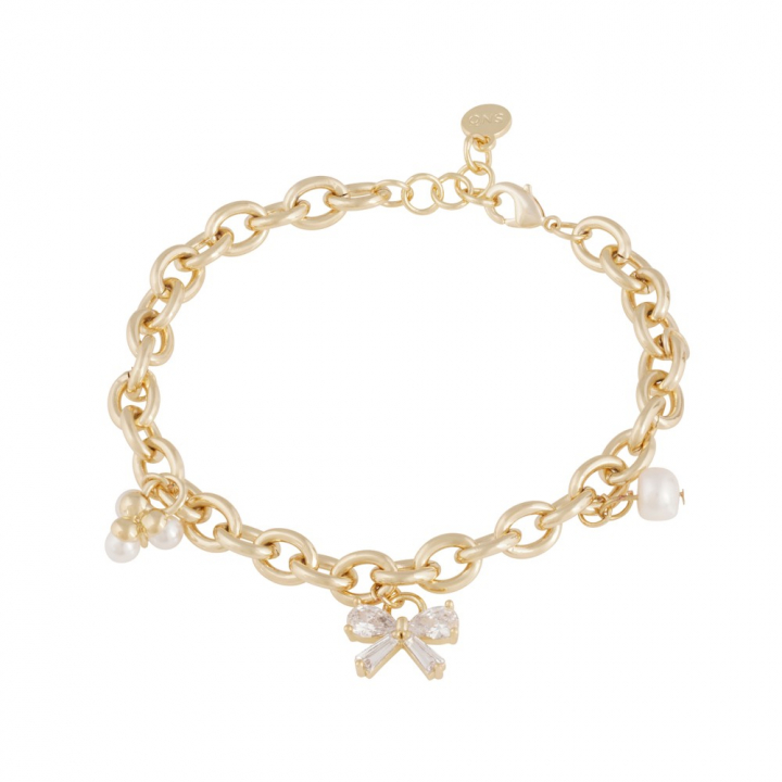 Eira charm Bracelet Gold in the group Bracelets / Gold Bracelets at SCANDINAVIAN JEWELRY DESIGN (1368-3400-362)