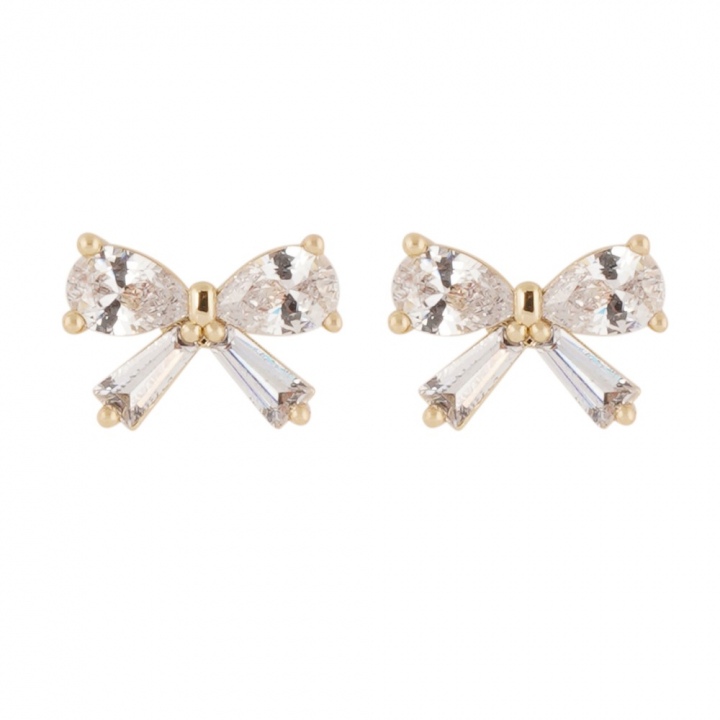 Eira bow Earrings Gold in the group Earrings / Gold Earrings at SCANDINAVIAN JEWELRY DESIGN (1368-6200-251)