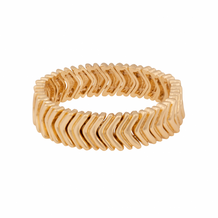 Liddy big elastic Bracelet Gold onesize in the group Bracelets / Gold Bracelets at SCANDINAVIAN JEWELRY DESIGN (1388-3700-257)