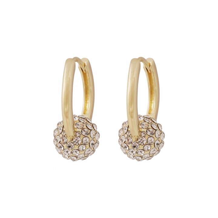 Bennet ring crystal ball Earrings Gold in the group Earrings / Gold Earrings at SCANDINAVIAN JEWELRY DESIGN (1390-6900-251)