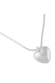 Cute big heart Necklace Silver in the group Necklaces / Silver Necklaces at SCANDINAVIAN JEWELRY DESIGN (1394-0450-256-50)