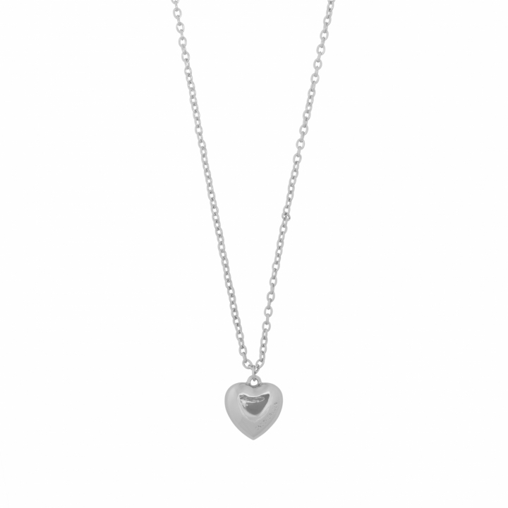 Cute big heart Necklace Silver in the group Necklaces / Silver Necklaces at SCANDINAVIAN JEWELRY DESIGN (1394-0450-256-50)
