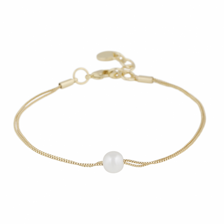 Karan double chain Bracelet Gold in the group Bracelets / Gold Bracelets at SCANDINAVIAN JEWELRY DESIGN (1399-3500-362)