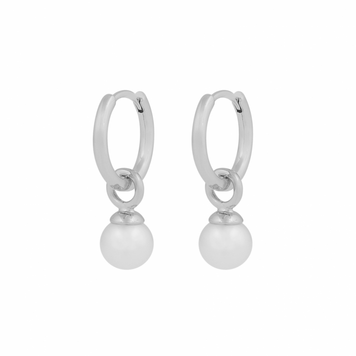 Karan small pendant ring Earrings Silver in the group Earrings / Pearl Earrings at SCANDINAVIAN JEWELRY DESIGN (1399-6100-010)