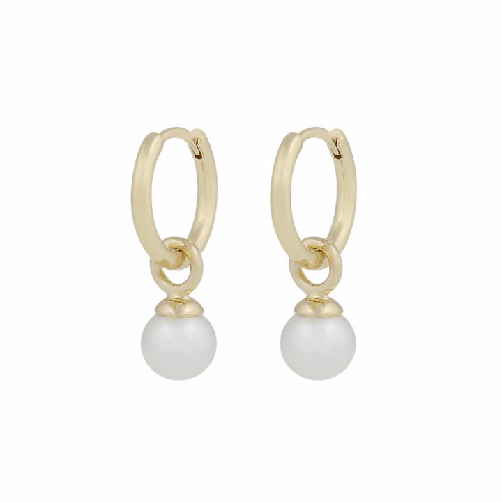 Karan small pendant ring Earrings Gold in the group Earrings / Pearl Earrings at SCANDINAVIAN JEWELRY DESIGN (1399-6100-362)