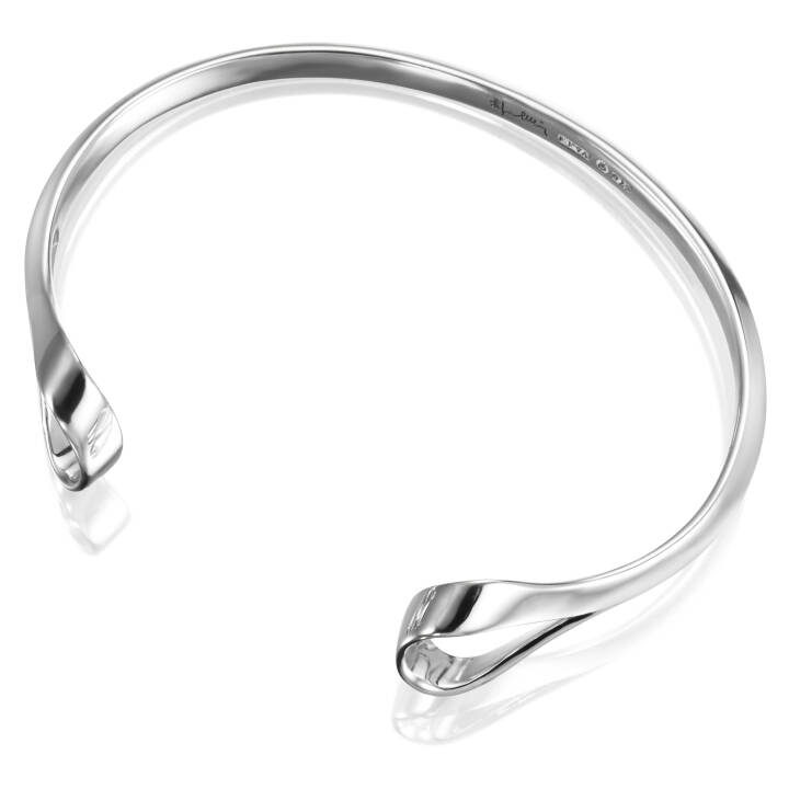 Folded Cuff Bracelets Silver in the group Bracelets / Bangles at SCANDINAVIAN JEWELRY DESIGN (14-100-01589)