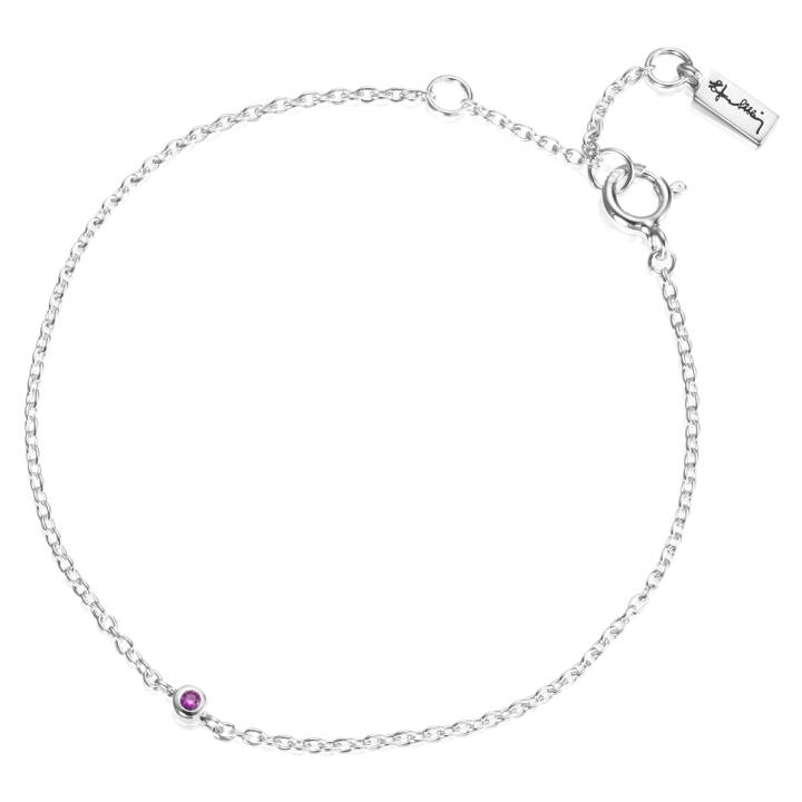 Micro Blink - Pink Sapphire Bracelets Silver 16-19 cm in the group Bracelets / Silver Bracelets at SCANDINAVIAN JEWELRY DESIGN (14-100-01894-1619)