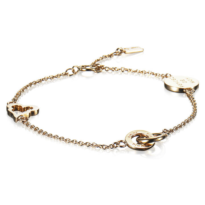 Mini Love Bracelets Gold 15-19 cm in the group Bracelets / Gold Bracelets at SCANDINAVIAN JEWELRY DESIGN (14-101-00871-1719)