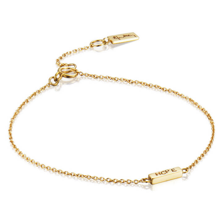 Mini Me Hope Bracelets Gold 17-19 cm in the group Bracelets / Gold Bracelets at SCANDINAVIAN JEWELRY DESIGN (14-101-01279-1719)