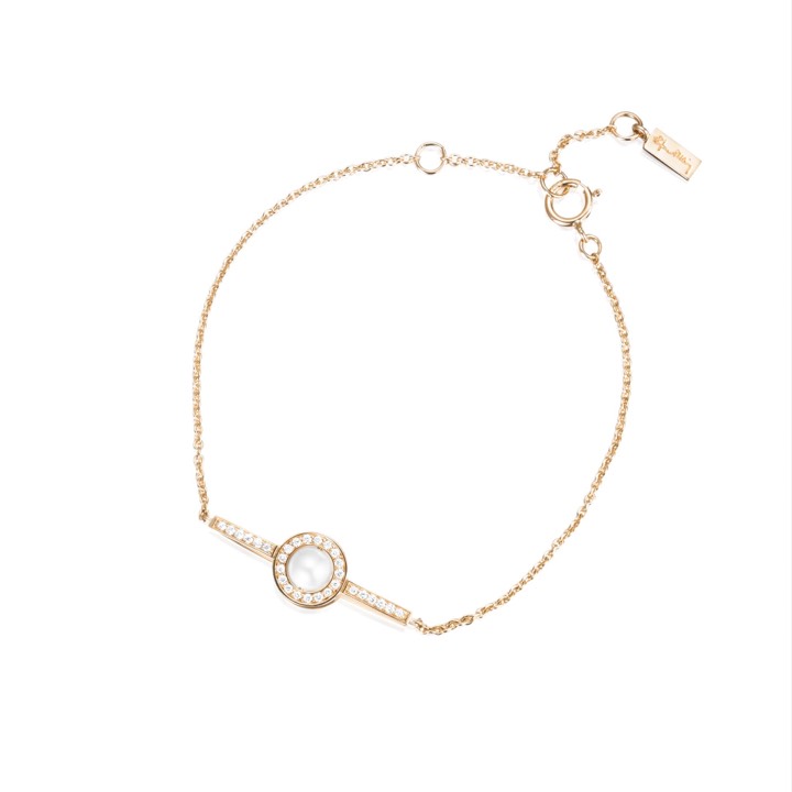 Little Day Pearl & Stars Bracelets Gold 16-19 cm in the group Bracelets / Diamond bracelet at SCANDINAVIAN JEWELRY DESIGN (14-101-01910-1619)