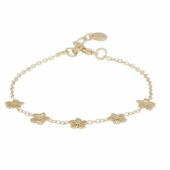 Flora daisy Bracelet Gold in the group Bracelets / Gold Bracelets at SCANDINAVIAN JEWELRY DESIGN (1400-3200-257)
