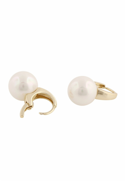 Jackie short Earrings Gold in the group Earrings / Pearl Earrings at SCANDINAVIAN JEWELRY DESIGN (1404-6600-362)
