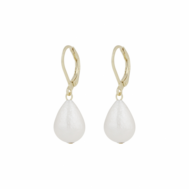 Jackie silk hook Earrings Gold in the group Earrings / Gold Earrings at SCANDINAVIAN JEWELRY DESIGN (1404-6700-362)