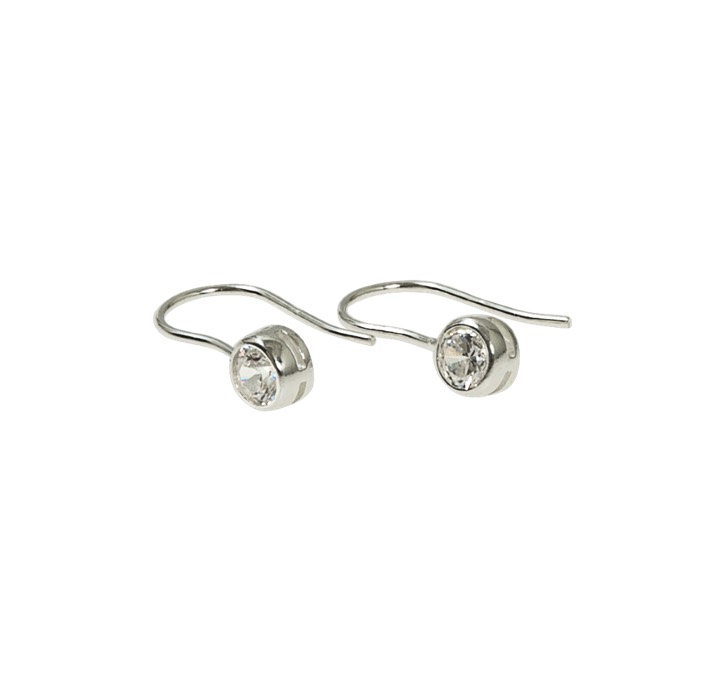 Cubic short Earring Silver in the group Earrings / Silver Earrings at SCANDINAVIAN JEWELRY DESIGN (1421410002)