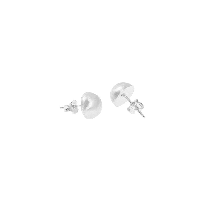 Feather small round Earring Silver in the group Earrings / Silver Earrings at SCANDINAVIAN JEWELRY DESIGN (1426410006)