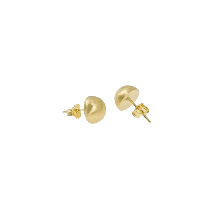 Feather small round Earring Gold in the group Earrings / Gold Earrings at SCANDINAVIAN JEWELRY DESIGN (1426420006)