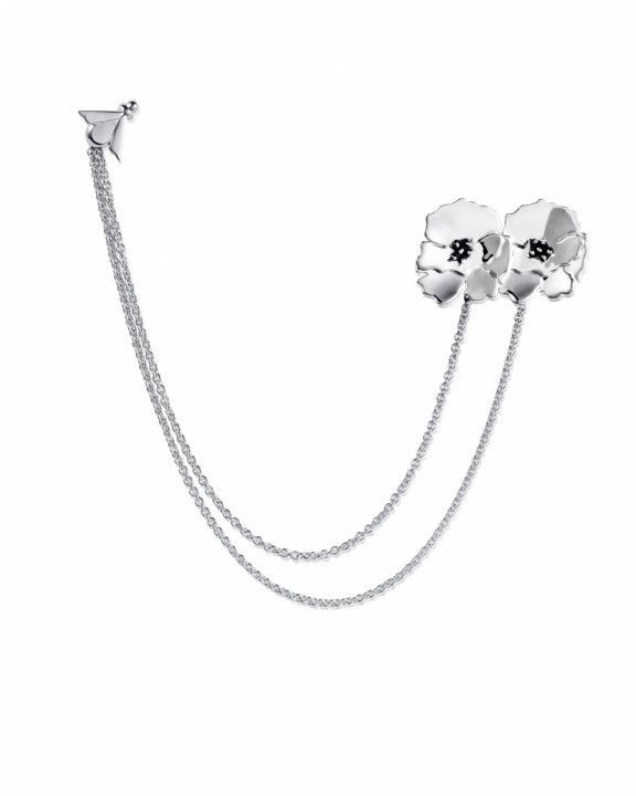 Anemone Brooch Silver in the group Necklaces / Silver Necklaces at SCANDINAVIAN JEWELRY DESIGN (15-100-02337-0000)